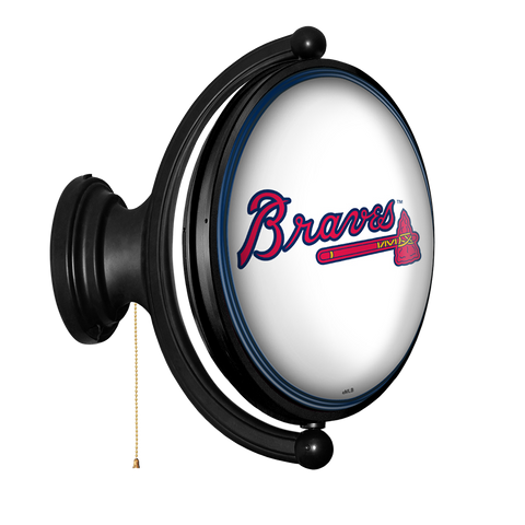 Atlanta Braves: Original Oval Rotating Lighted Wall Sign White