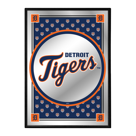 Detroit Tigers: Vertical Team Spirit - Framed Mirrored Wall Sign
