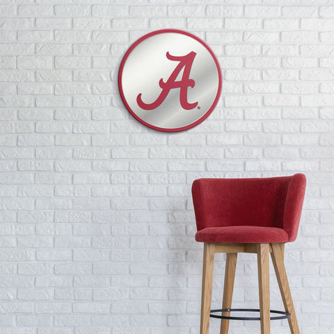 Alabama Crimson Tide: Modern Disc Mirrored Wall Sign - The Fan-Brand