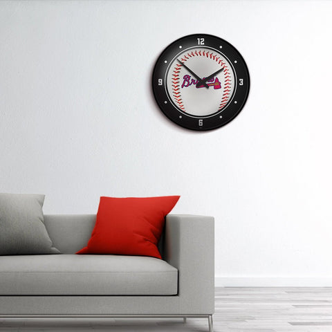 Atlanta Braves: Logo Baseball - Modern Disc Wall Clock - The Fan-Brand
