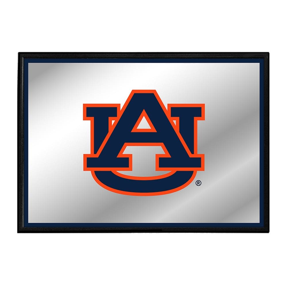 Auburn Tigers: Faux Barrel Top Mirrored Wall Sign - Orange Edge