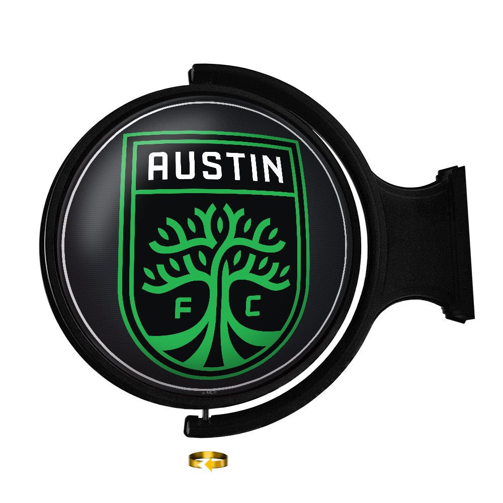 Austin FC: Original Round Rotating Lighted Wall Sign - The Fan-Brand