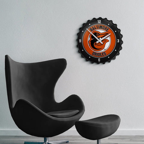 Baltimore Orioles: Bottle Cap Wall Clock - The Fan-Brand