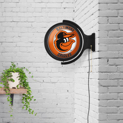 Baltimore Orioles: Original Round Rotating Lighted Wall Sign - The Fan-Brand