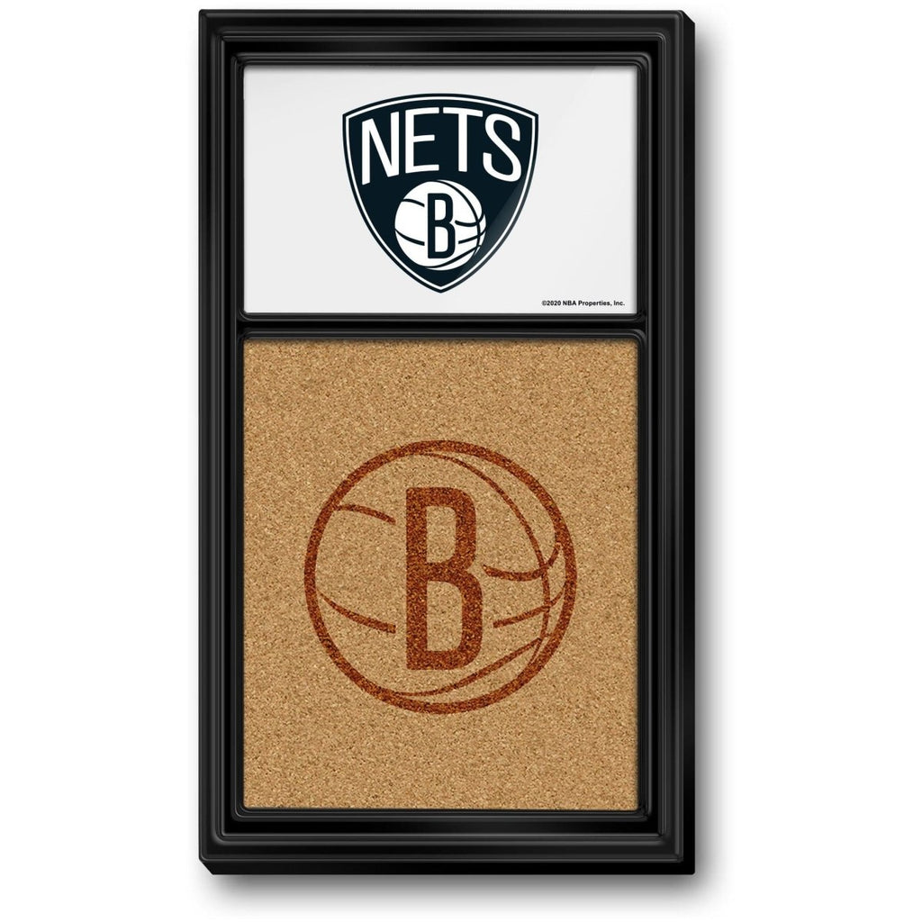 Brooklyn Nets: Dual Logo - Cork Note Board - The Fan-Brand
