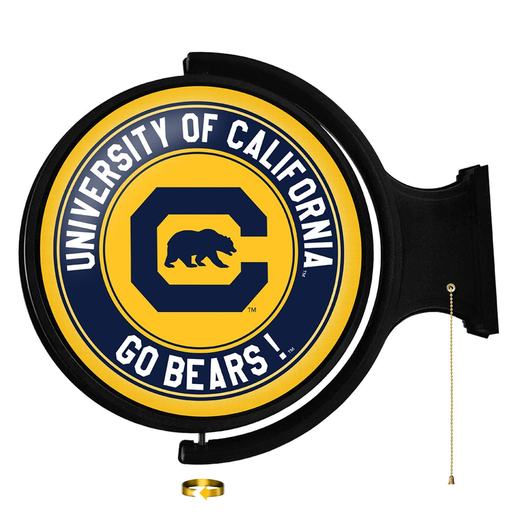 Cal Bears: Go Bears! - Original Round Rotating Lighted Wall Sign - The Fan-Brand