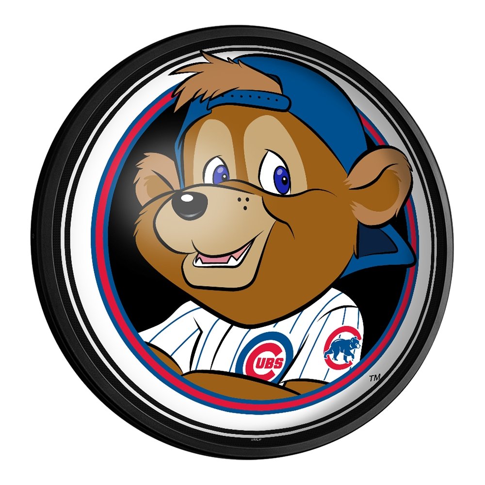 Chicago Cubs: Mascot - Round Slimline Lighted Wall Sign