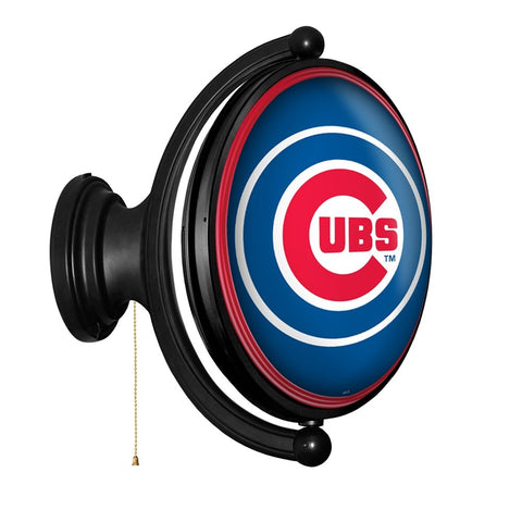 Chicago Cubs: Original Oval Rotating Lighted Wall Sign - The Fan-Brand