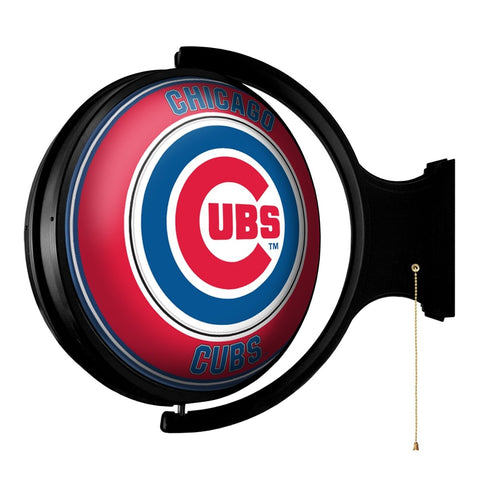 Chicago Cubs: Original Round Rotating Lighted Wall Sign - The Fan-Brand