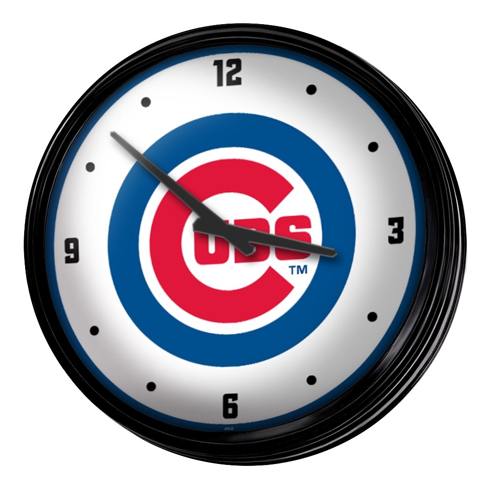 Chicago Cubs: Retro Lighted Wall Clock - The Fan-Brand
