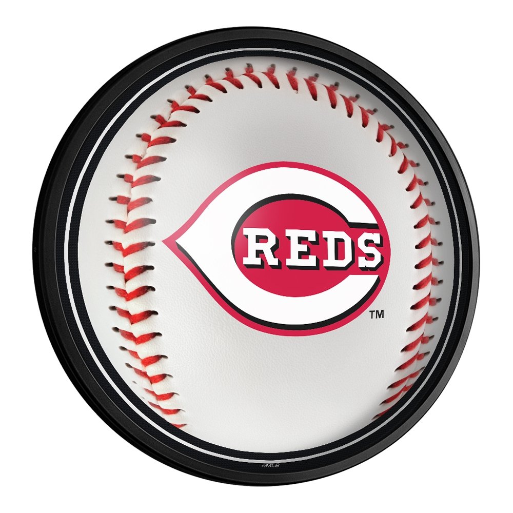 Cincinnati Reds: Round Slimline Lighted Wall Sign - The Fan-Brand