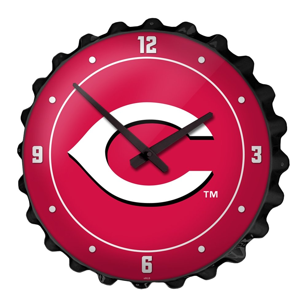 Cincinnati Reds Logo Bottle Cap Wall Clock The FanBrand