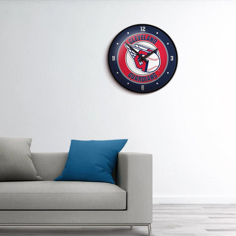 Cleveland Guardians: Modern Disc Wall Clock - The Fan-Brand