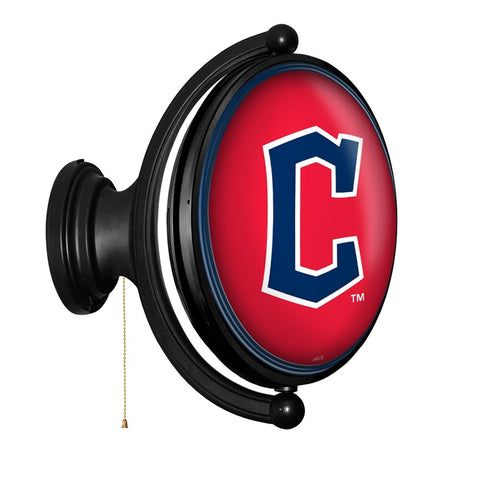 Cleveland Guardians: Original Oval Rotating Lighted Wall Sign - The Fan-Brand