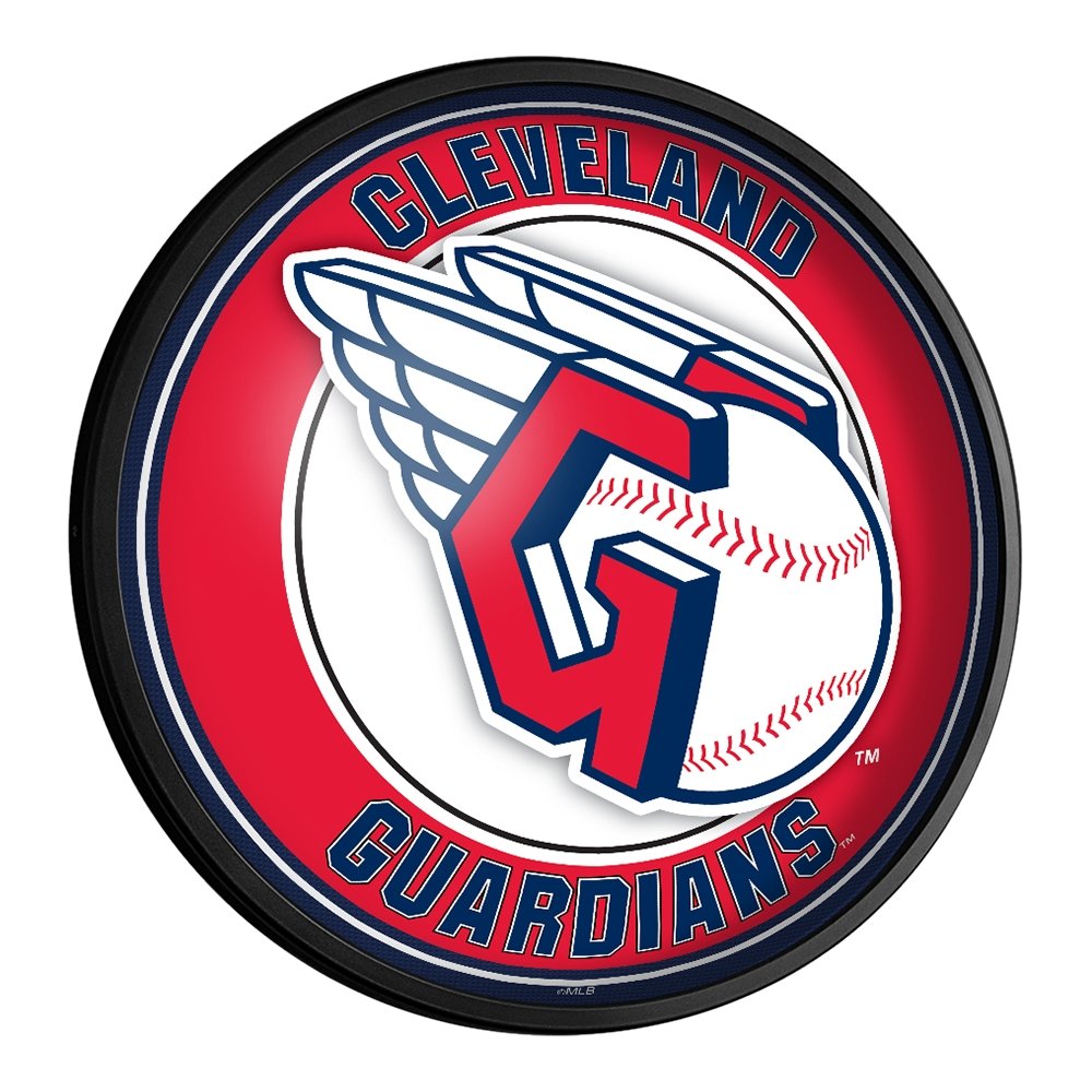 Cleveland Guardians: Original Round Rotating Lighted Wall Sign