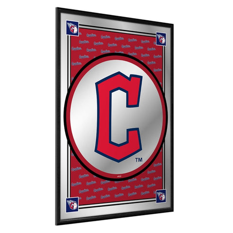 Cleveland Guardians: Vertical Team Spirit - Framed Mirrored Wall Sign - The Fan-Brand