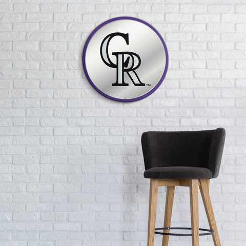 Colorado Rockies: Modern Disc Mirrored Wall Sign - The Fan-Brand