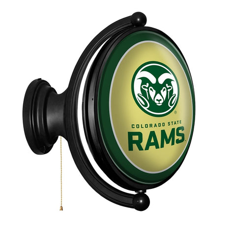 Colorado State Rams: Original Oval Rotating Lighted Wall Sign - The Fan-Brand