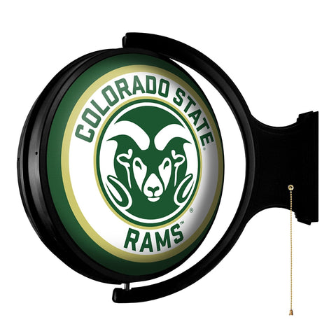 Colorado State Rams: Original Round Rotating Lighted Wall Sign - The Fan-Brand