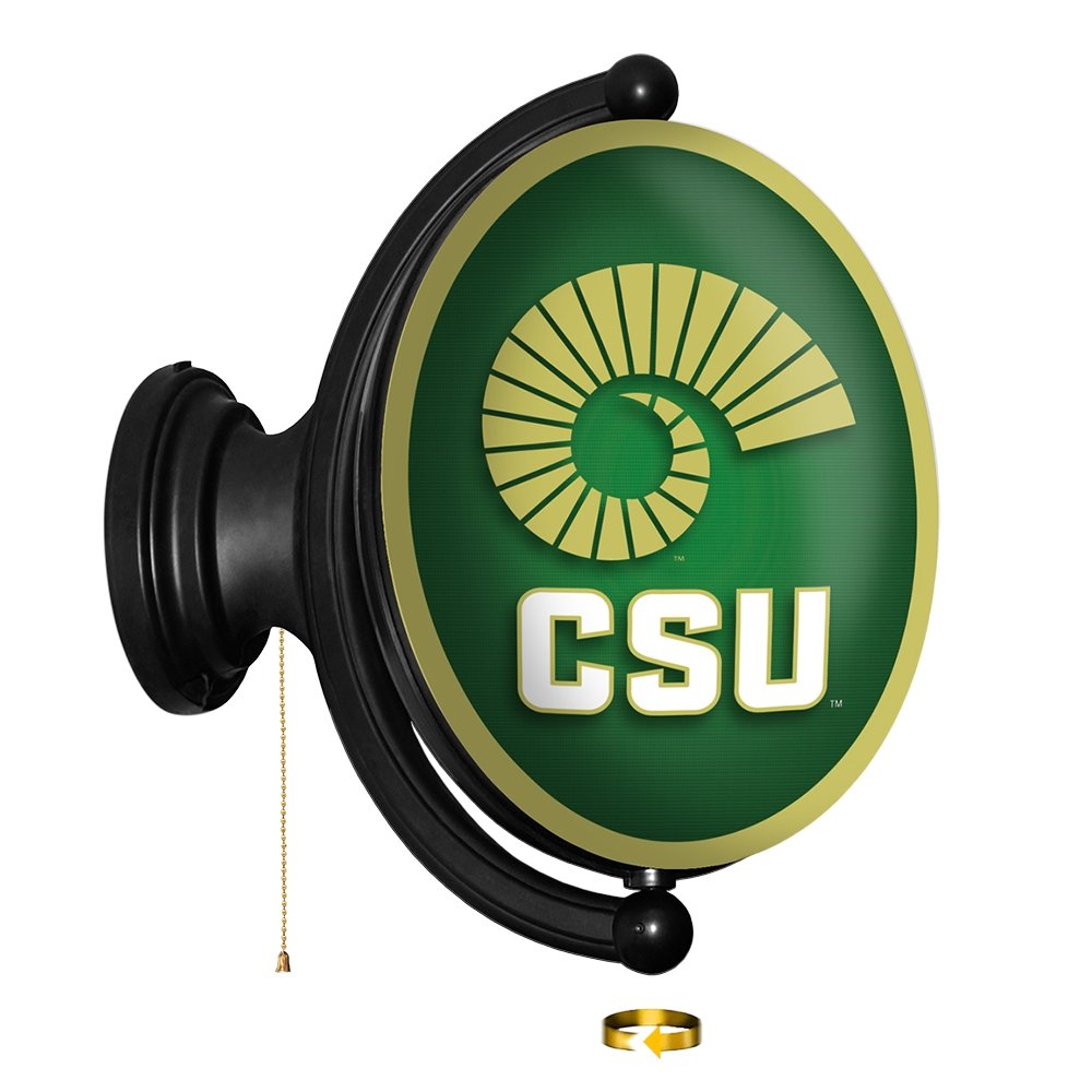Colorado State Rams: Ram's Horn - Original Oval Rotating Lighted Wall Sign - The Fan-Brand