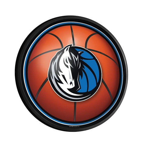 Dallas Mavericks: Basketball - Round Slimline Lighted Wall Sign - The Fan-Brand