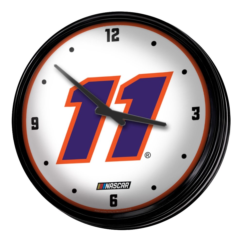 Denny Hamlin: Retro Lighted Wall Clock - The Fan-Brand