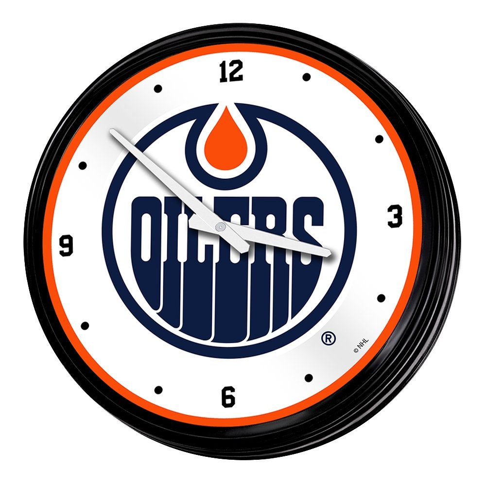 Edmonton Oilers: Retro Lighted Wall Clock - The Fan-Brand