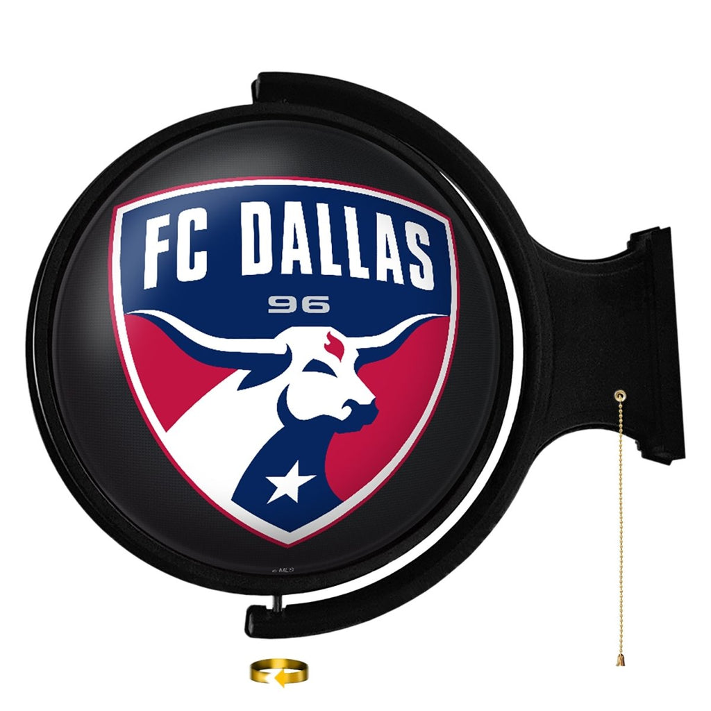FC Dallas: Original Round Rotating Lighted Wall Sign - The Fan-Brand