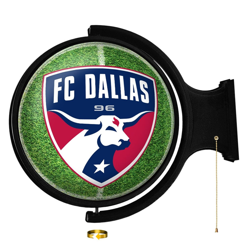 FC Dallas: Pitch - Original Round Rotating Lighted Wall Sign - The Fan-Brand