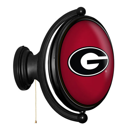Georgia Bulldogs: Original Oval Rotating Lighted Wall Sign - The Fan-Brand