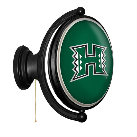 Hawaii Rainbow Warriors: Original Oval Rotating Lighted Wall Sign - The Fan-Brand
