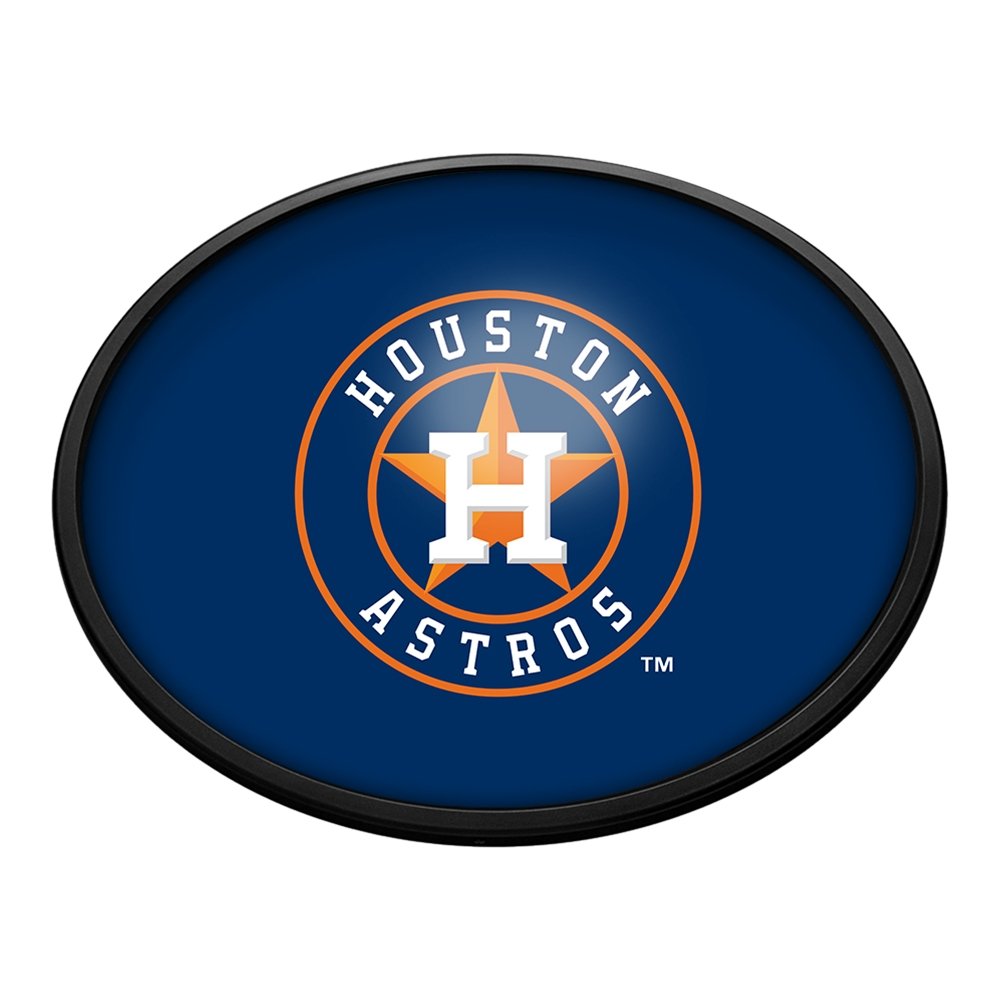 Houston Astros: Logo - Oval Slimline Lighted Wall Sign - The Fan-Brand