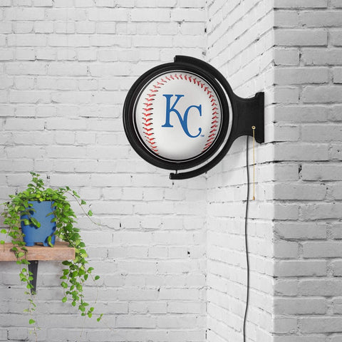 Kansas City Royals: Baseball - Original Round Rotating Lighted Wall Sign - The Fan-Brand