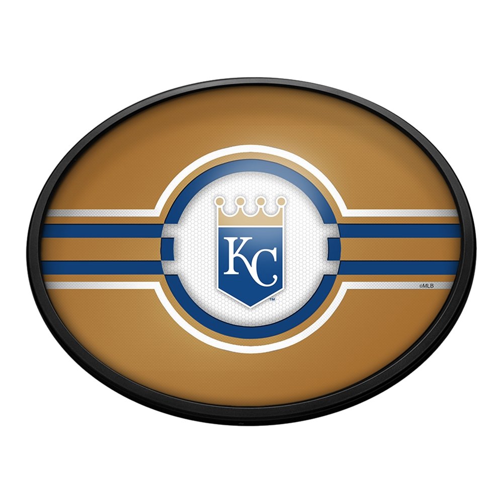 Kansas City Royals: Oval Slimline Lighted Wall Sign - The Fan-Brand
