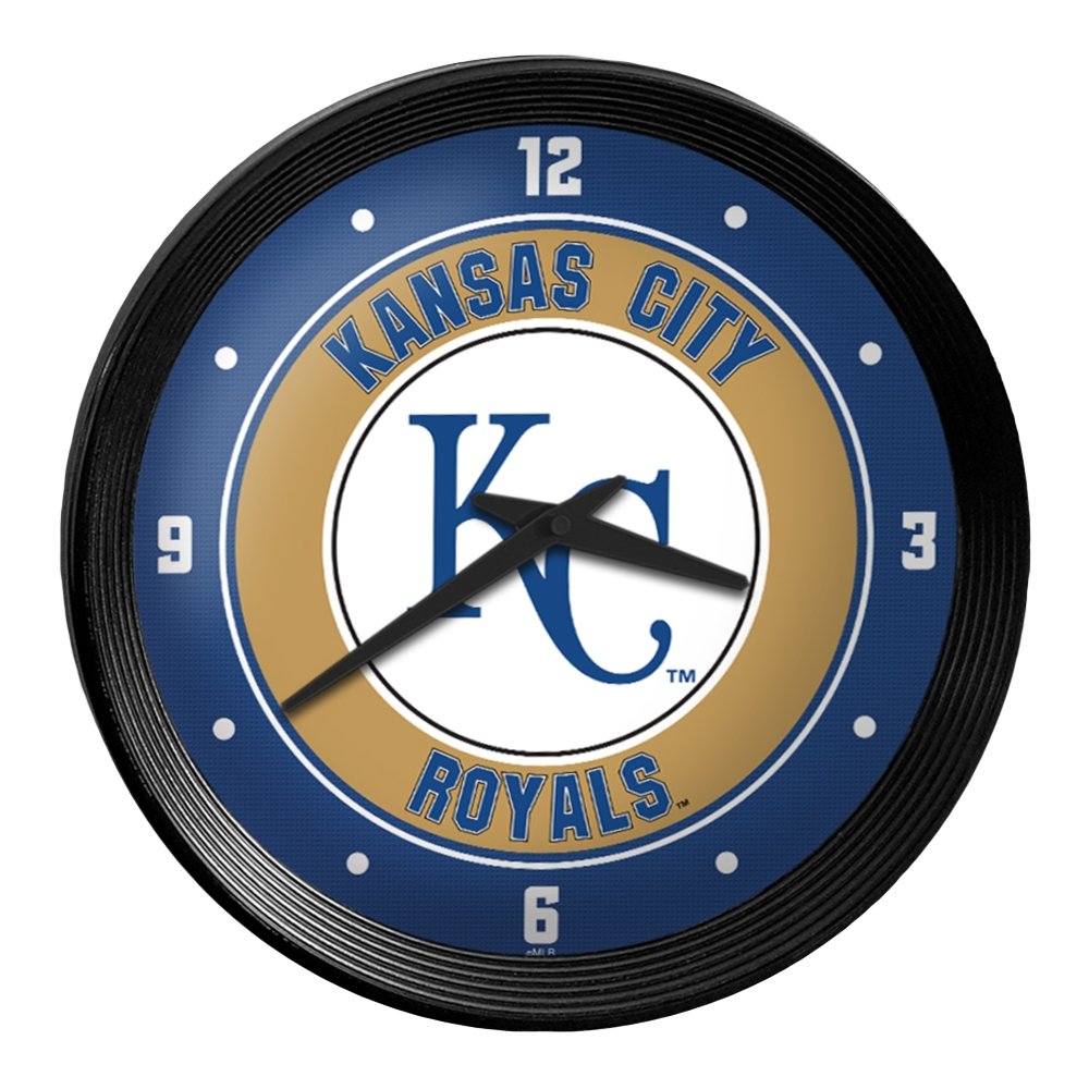 Kansas City Royals: Ribbed Frame Wall Clock - The Fan-Brand