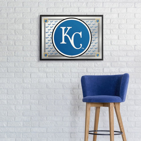 Kansas City Royals: Team Spirit - Framed Mirrored Wall Sign - The Fan-Brand