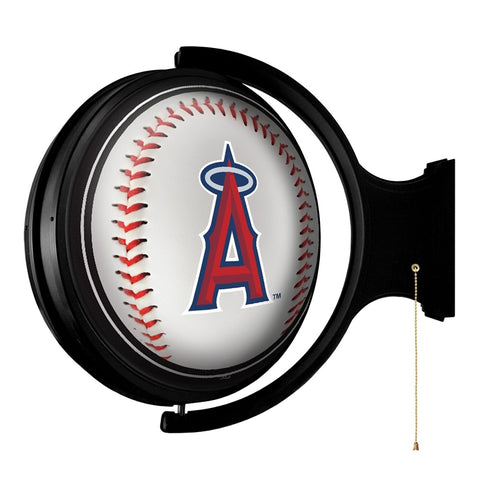 Los Angeles Angels: Baseball - Original Round Rotating Lighted Wall Sign - The Fan-Brand