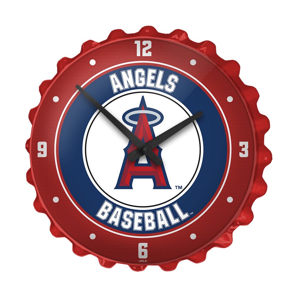 Los Angeles Angels: Bottle Cap Wall Clock - The Fan-Brand
