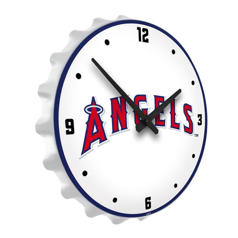 Los Angeles Angels: Wordmark - Bottle Cap Lighted Wall Clock - The Fan-Brand