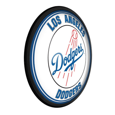 Los Angeles Dodgers: Round Slimline Lighted Wall Sign - The Fan-Brand