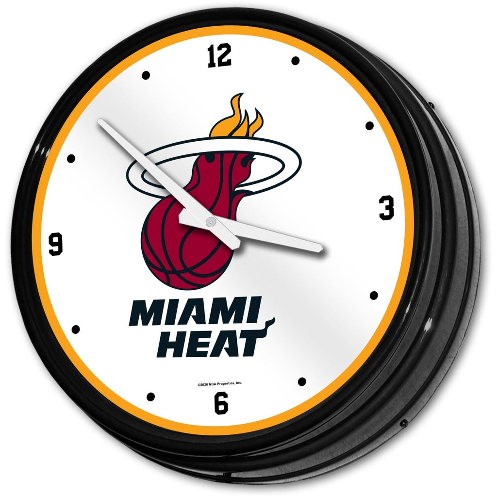 Miami Heat: Retro Lighted Wall Clock - The Fan-Brand