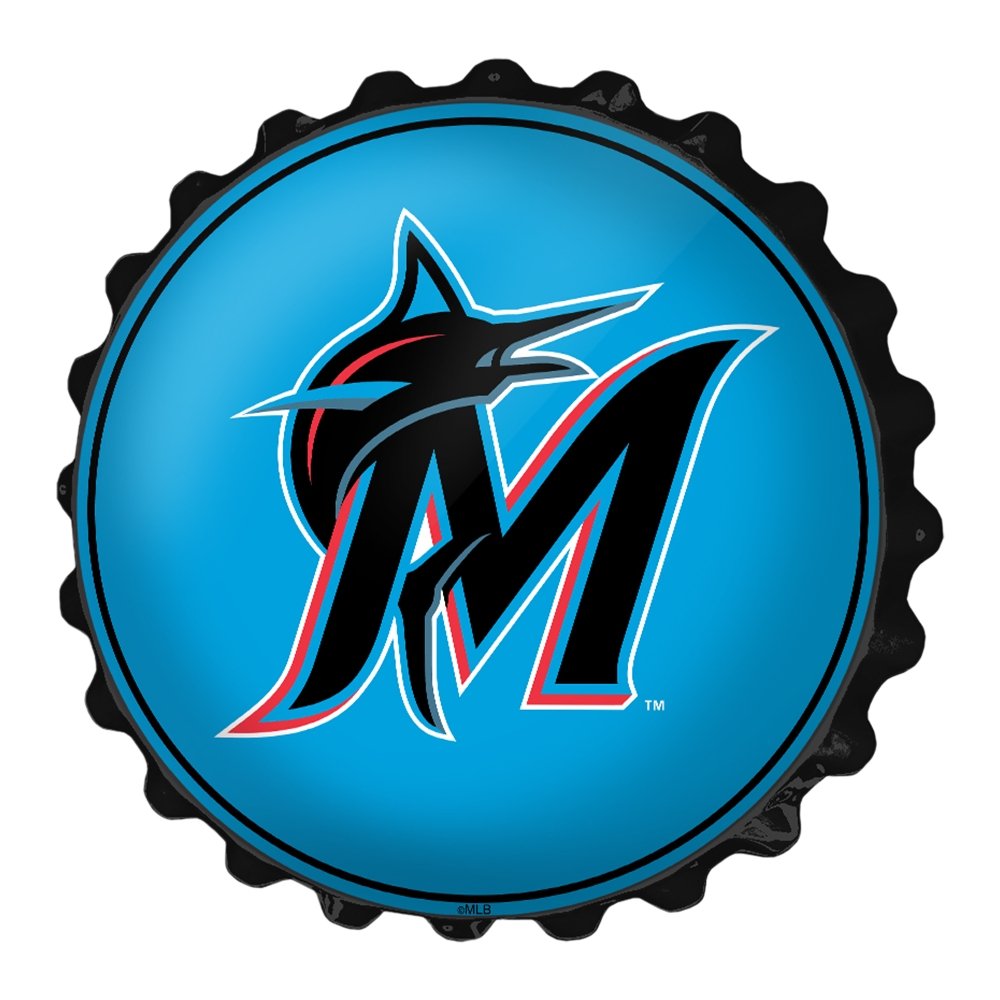 Miami Marlins Logo Bottle Cap Wall Sign The FanBrand