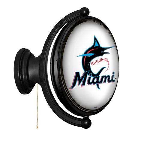 Miami Marlins: Original Oval Rotating Lighted Wall Sign - The Fan-Brand