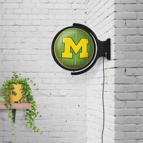 Michigan Wolverines: On the 50 - Rotating Lighted Wall Sign - The Fan-Brand