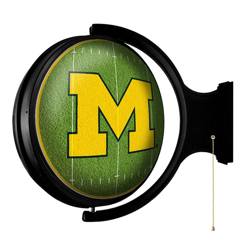 Michigan Wolverines: On the 50 - Rotating Lighted Wall Sign - The Fan-Brand