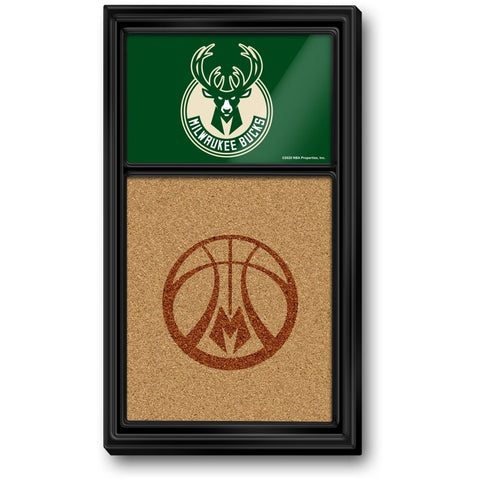 Milwaukee Bucks: Dual Logo - Cork Note Board - The Fan-Brand