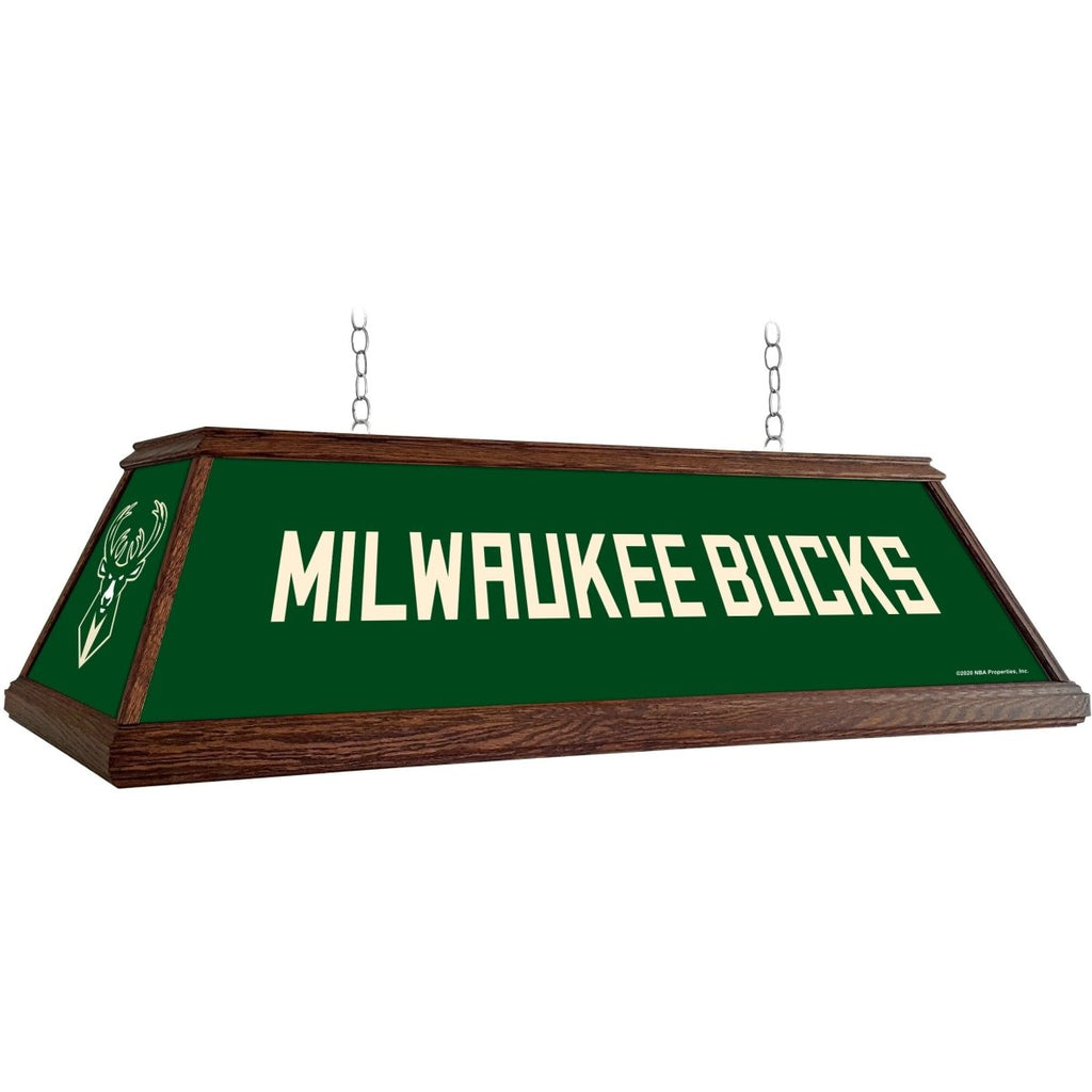 Milwaukee Bucks: Premium Wood Pool Table Light - The Fan-Brand