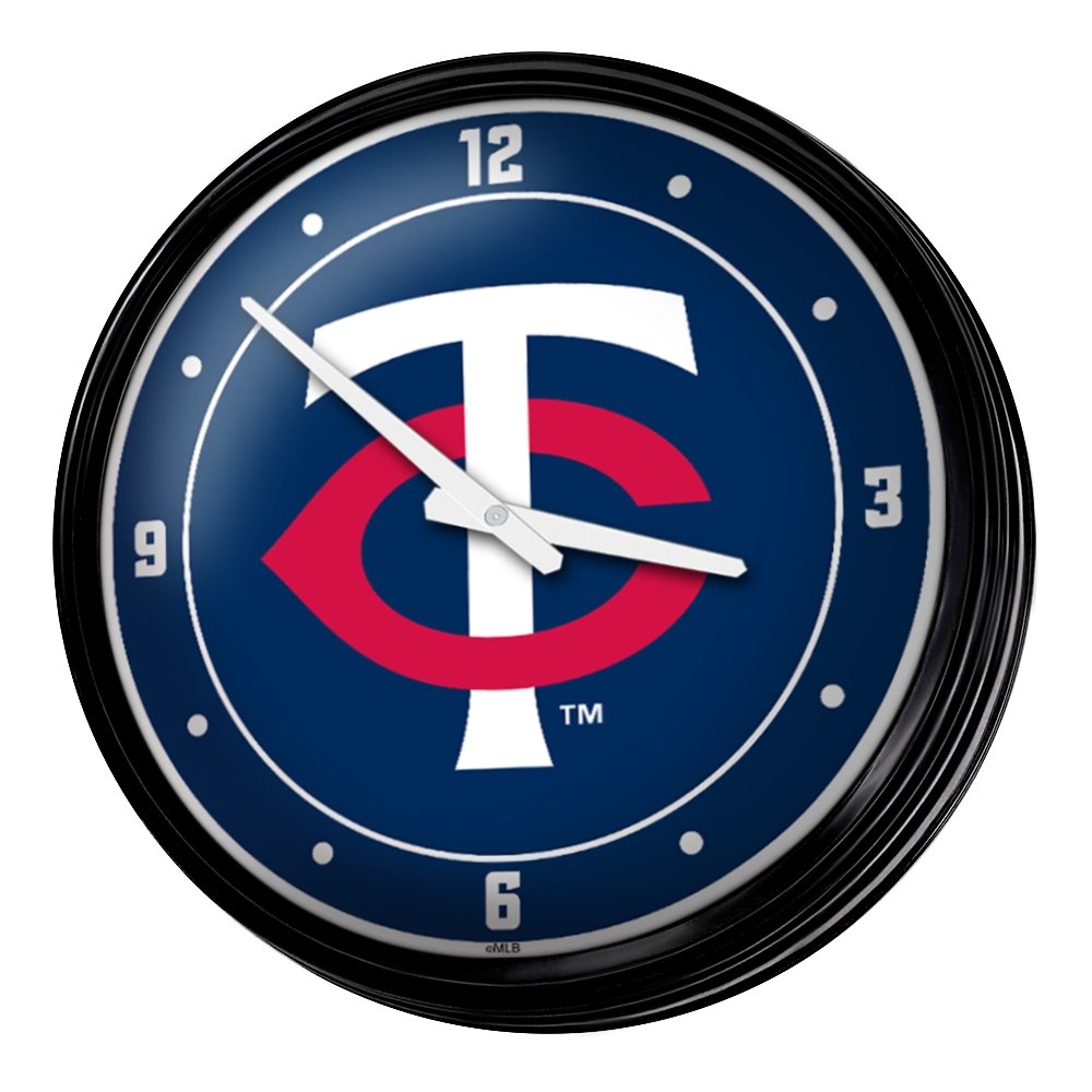 Minnesota Twins: Logo - Retro Lighted Wall Clock - The Fan-Brand