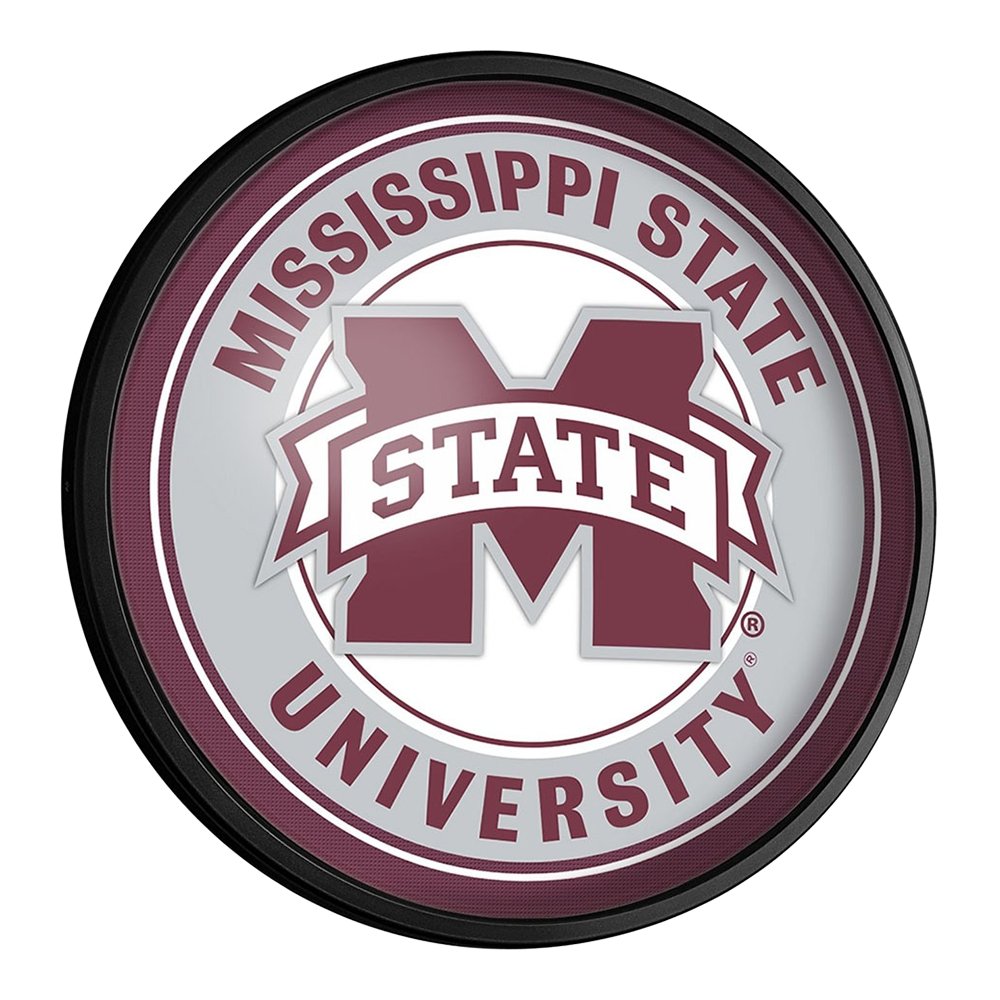Mississippi State Bulldogs: Round Slimline Lighted Wall Sign - The Fan ...