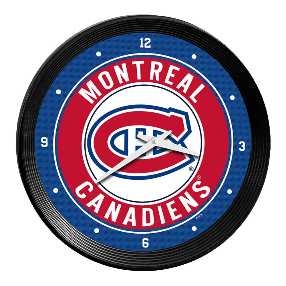 Montreal Canadiens: Ribbed Frame Wall Clock - The Fan-Brand